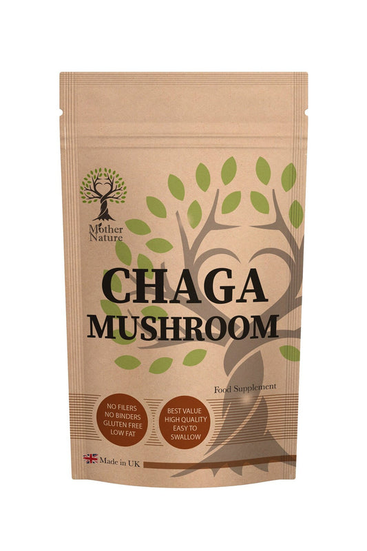 Chaga Gourmet Mushroom 550mg Clean Natural Chaga Mushroom Supplement High Potency 30 Capsules
